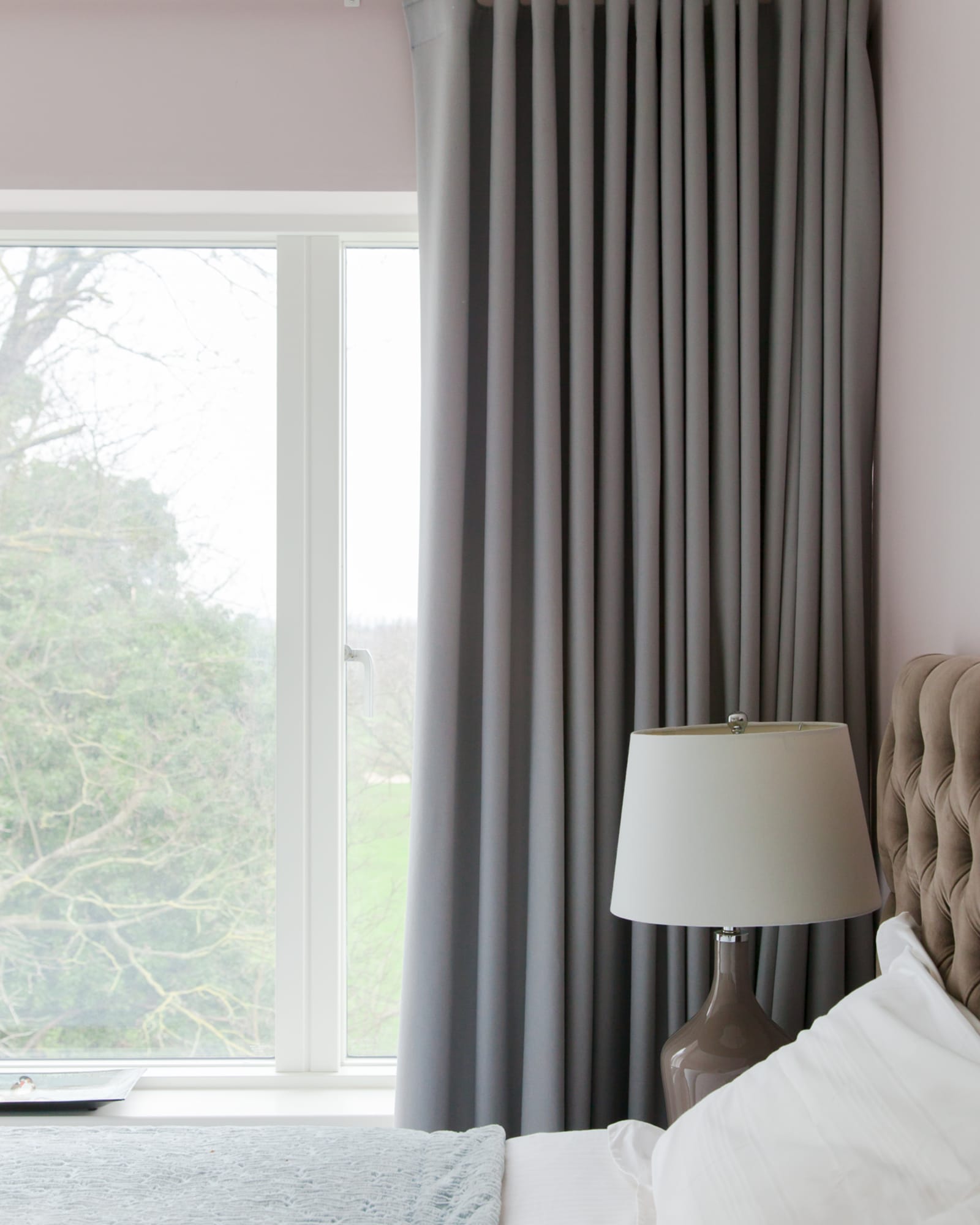 lined bedroom curtains