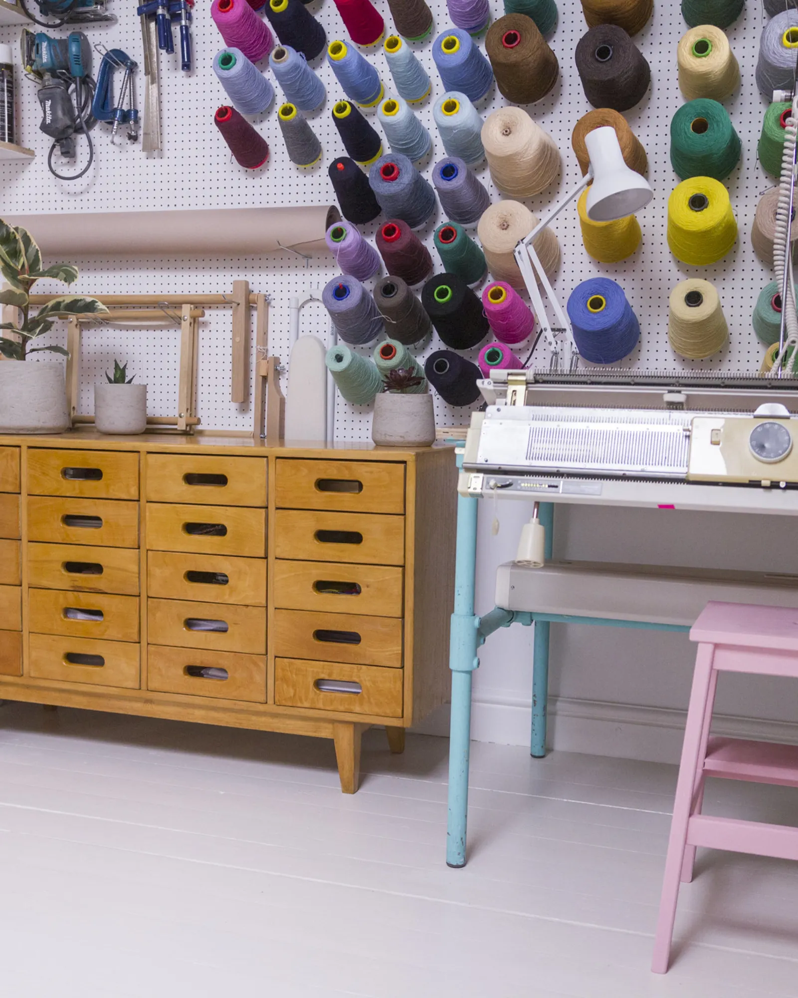 multiple colourful threads yarns of fabric