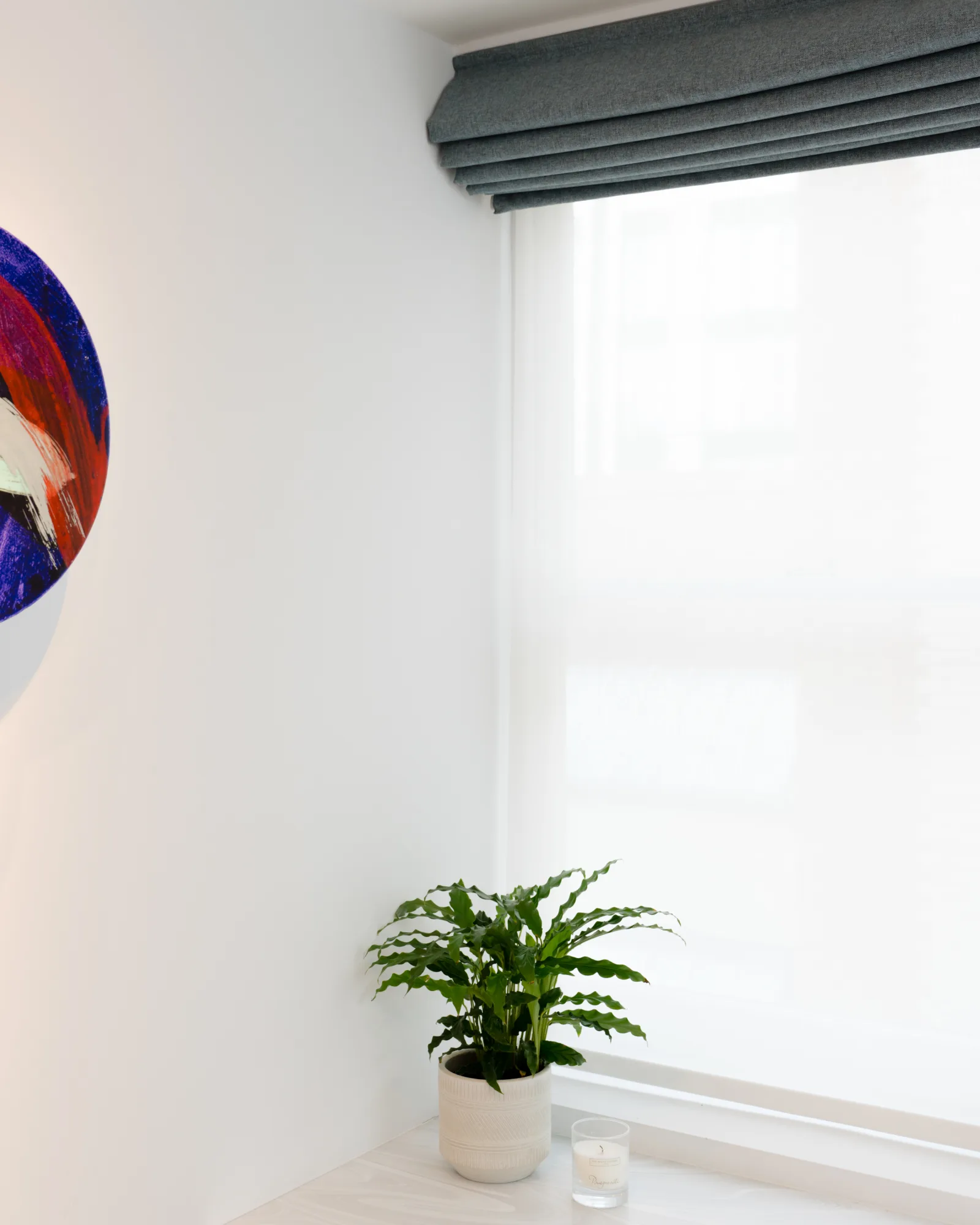 recycled bedroom roman blind 