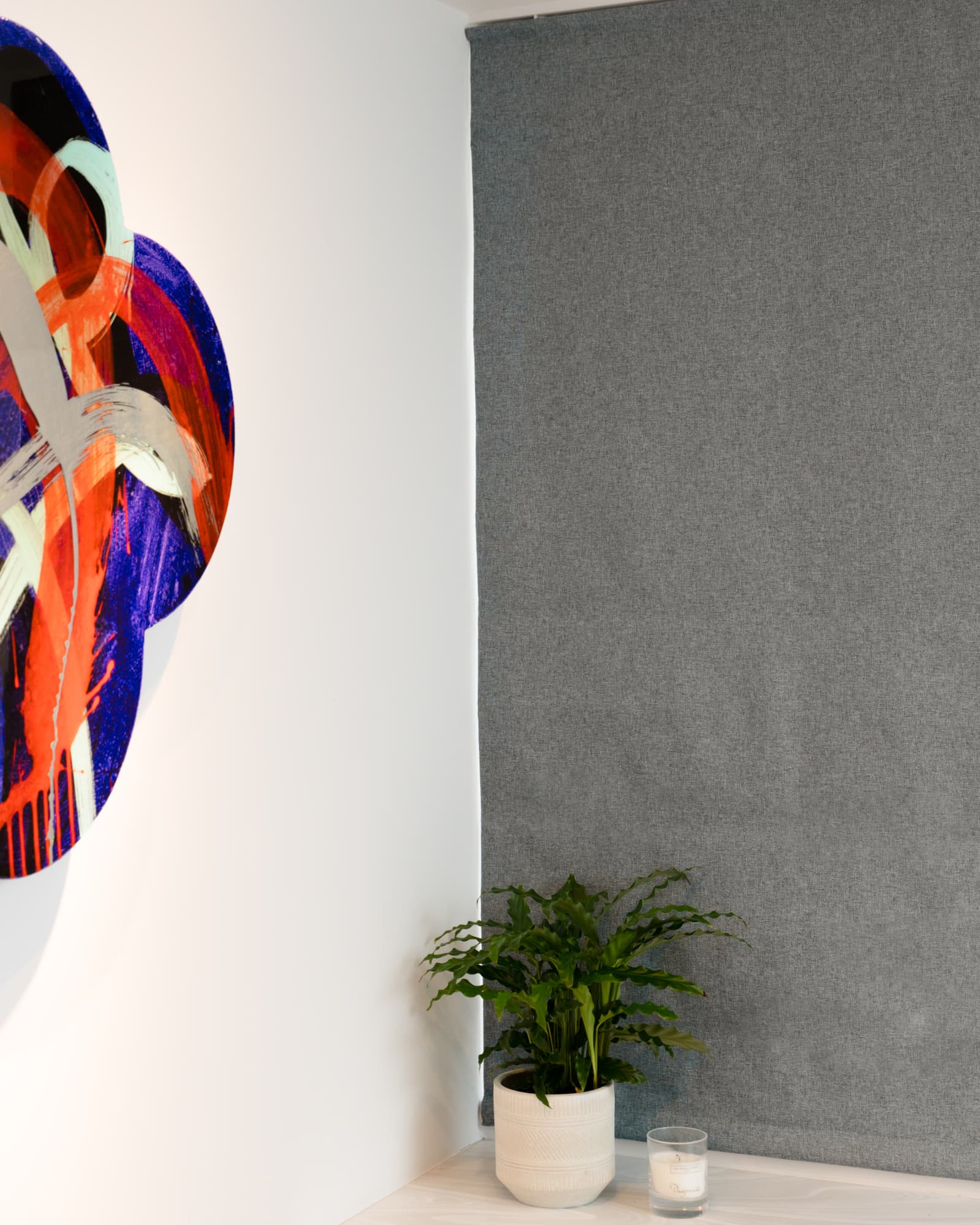 recycled bedroom roman blind 