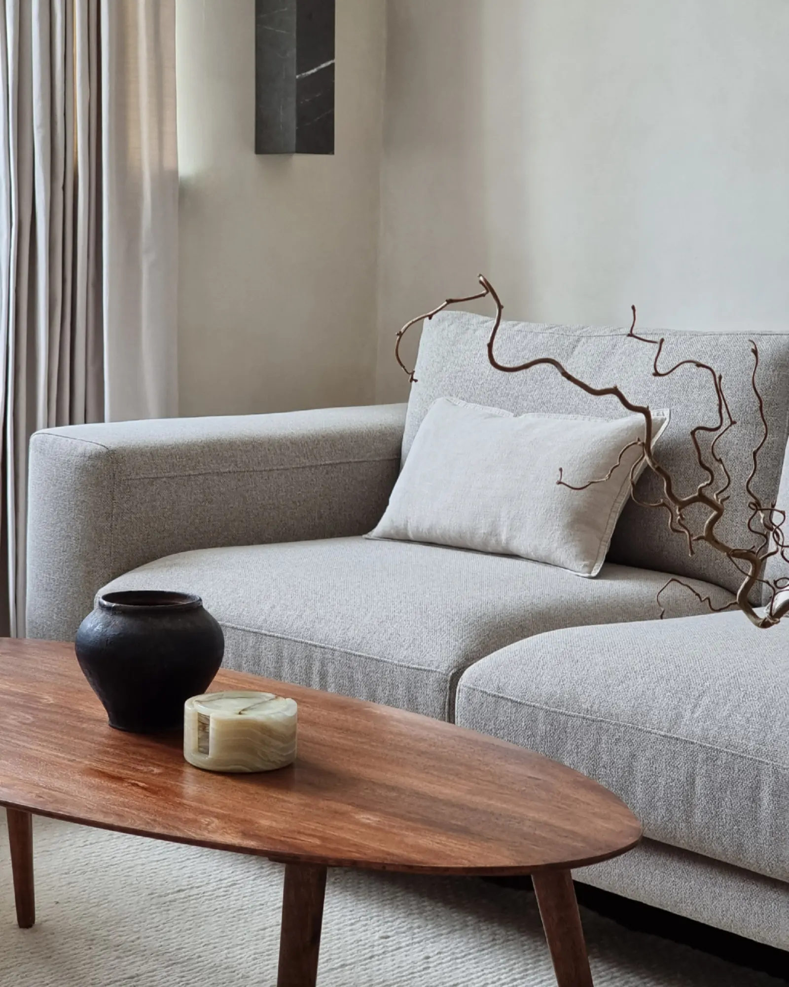 Japan inspired living room curtains