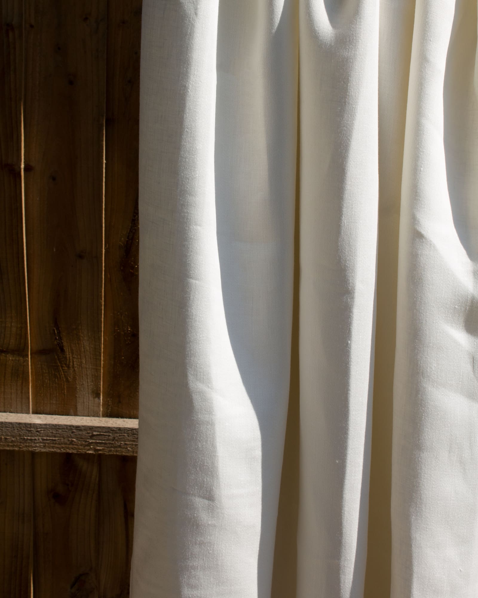 white 100% linen curtains