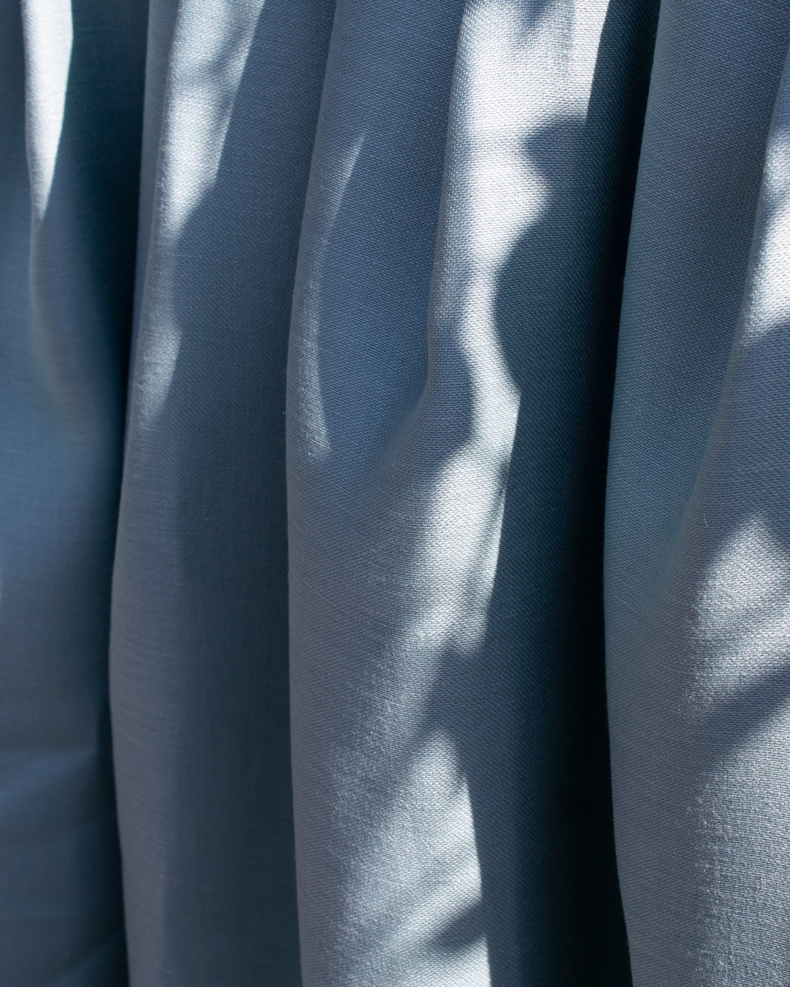blue 100% linen curtains