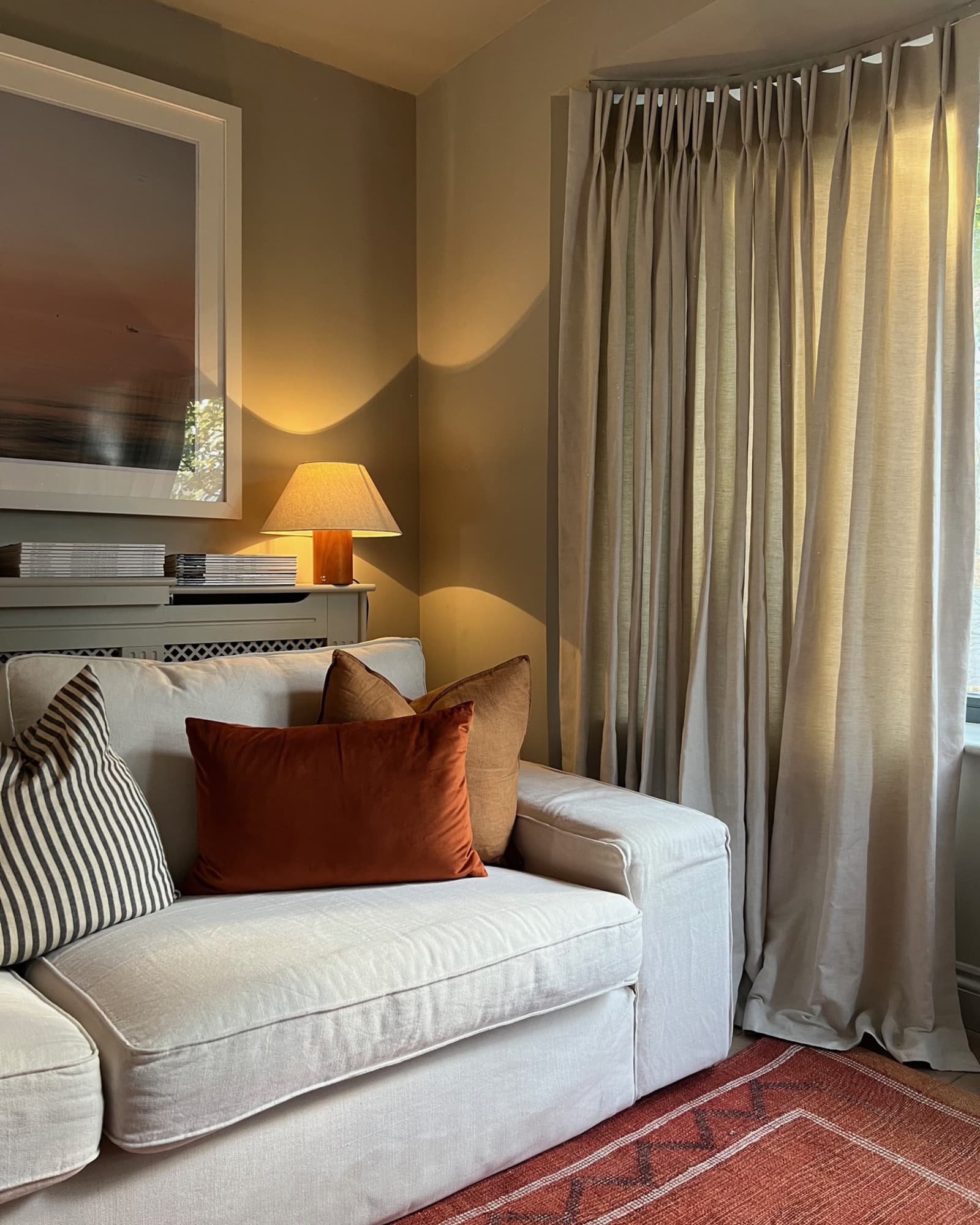 natural neutral living room curtains