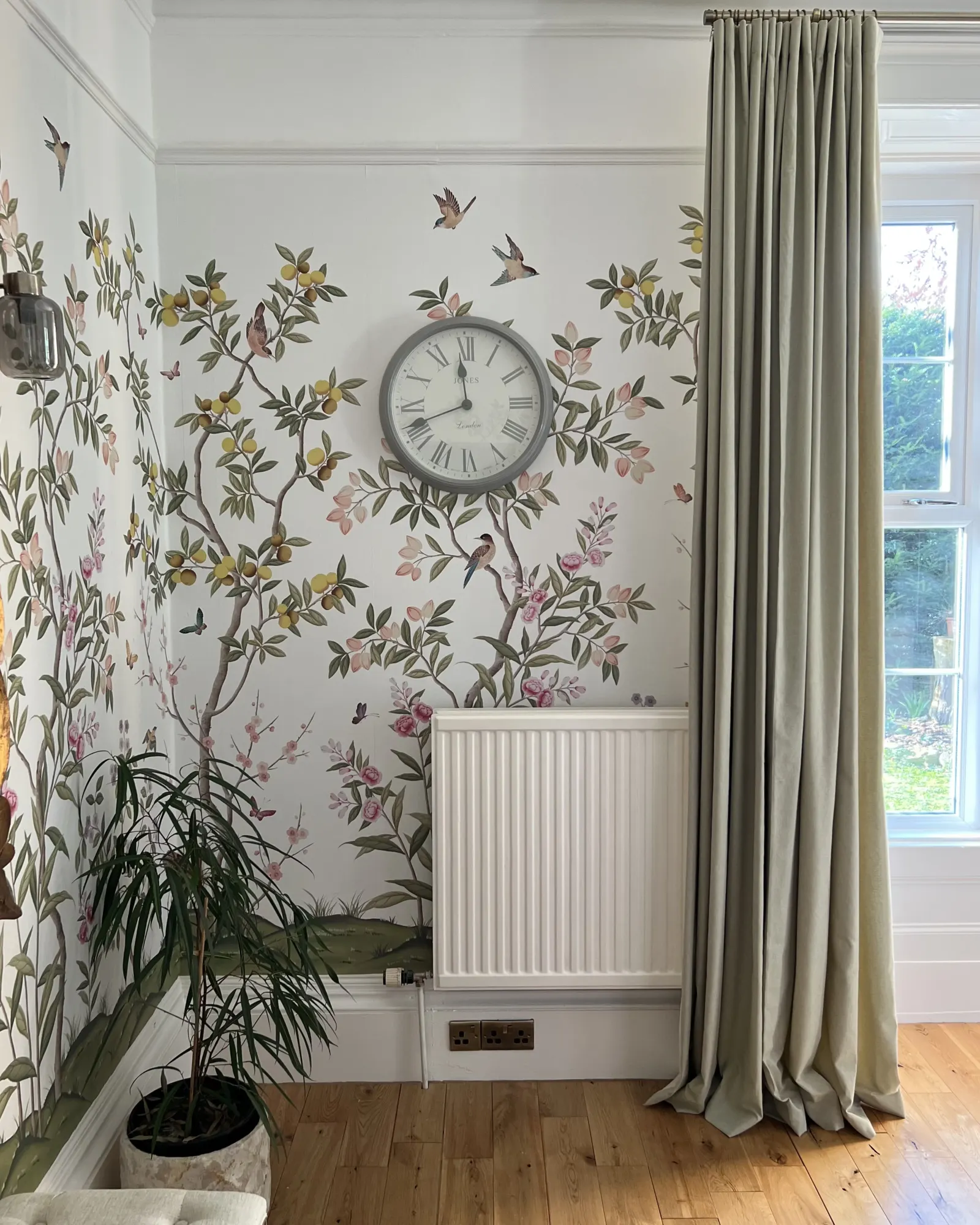 green dining room curtains