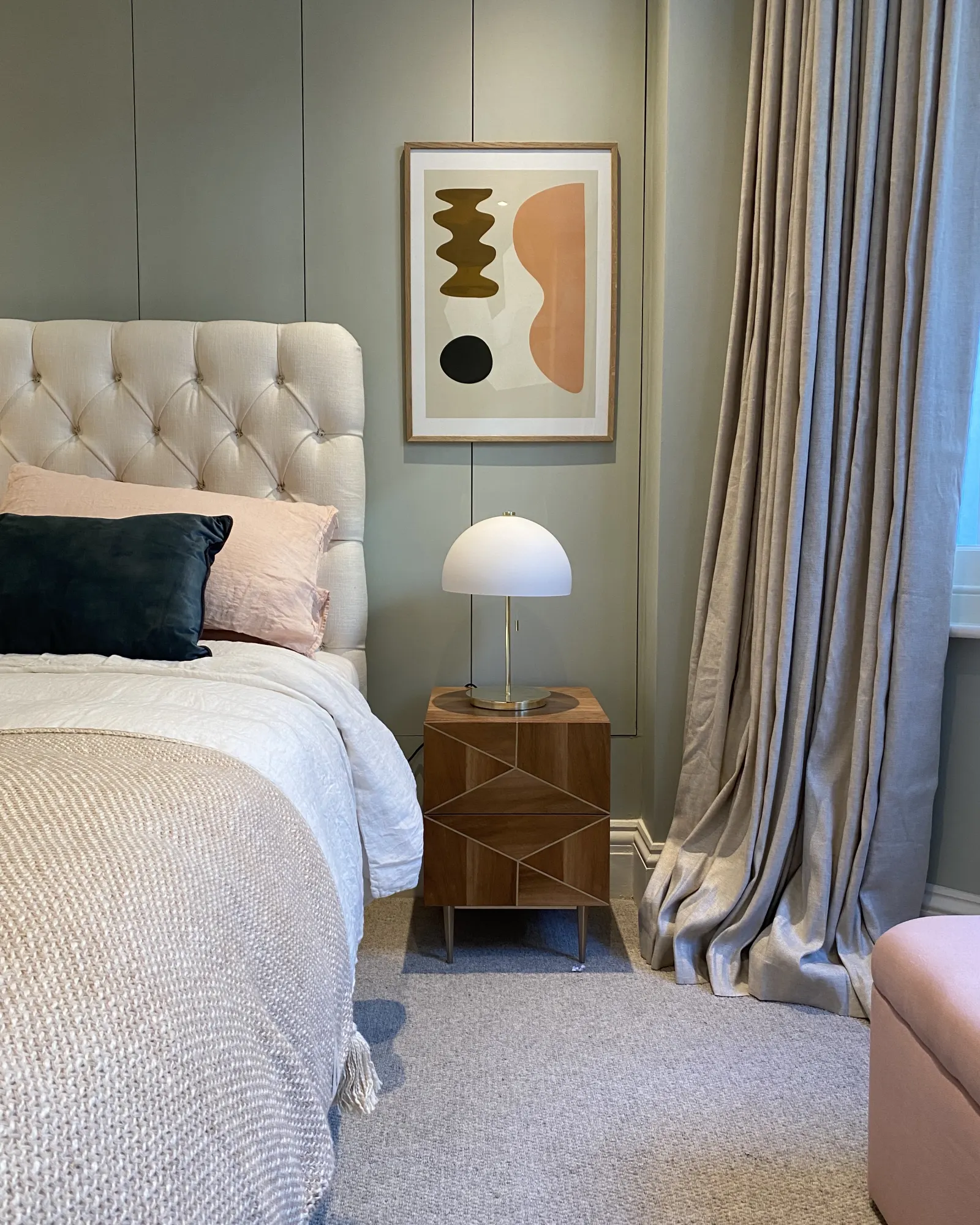 neutral bedroom curtains