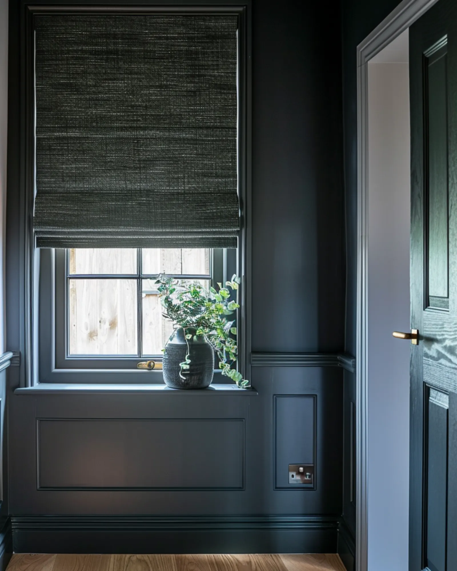 hallway roman blind
