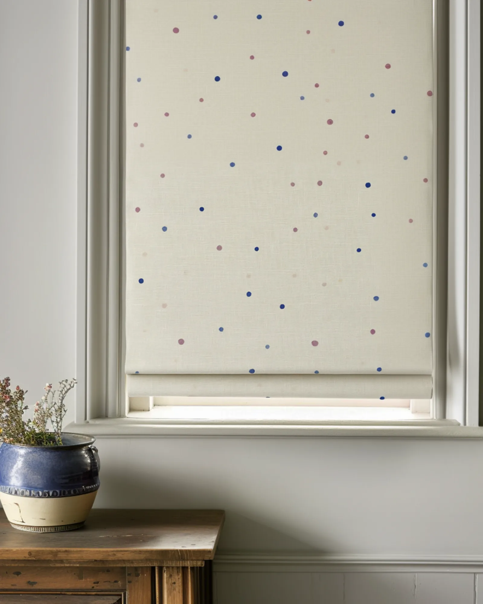 spot print roman blind