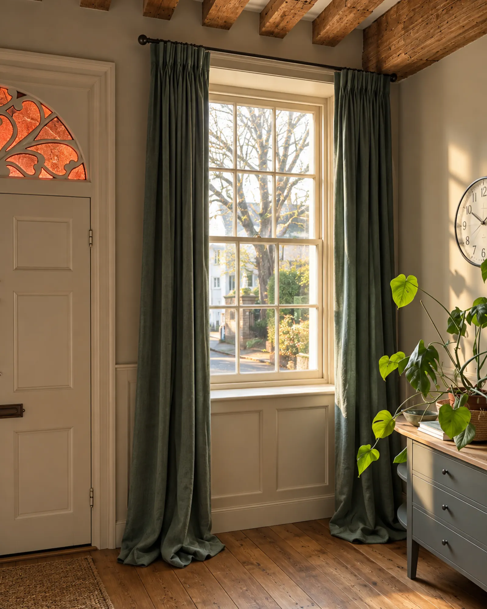 gunmetal curtain pole