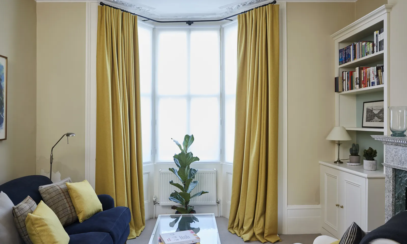 yellow curtains