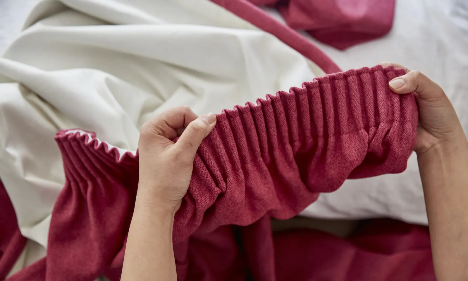 red pencil pleat curtains