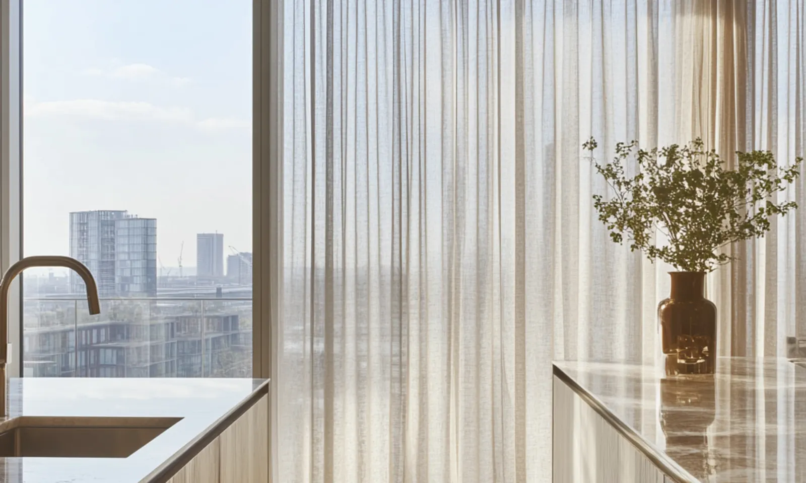 kitchen curtain in canary wharf