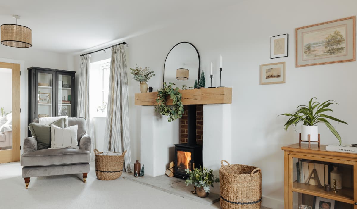 striped living room curtains