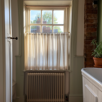 Eco Sheer Parchment Cafe Curtain <1m