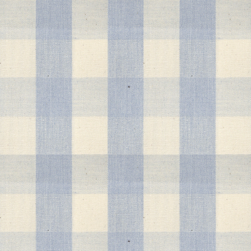 Serenity coloured Tuscan Gingham fabric swatch