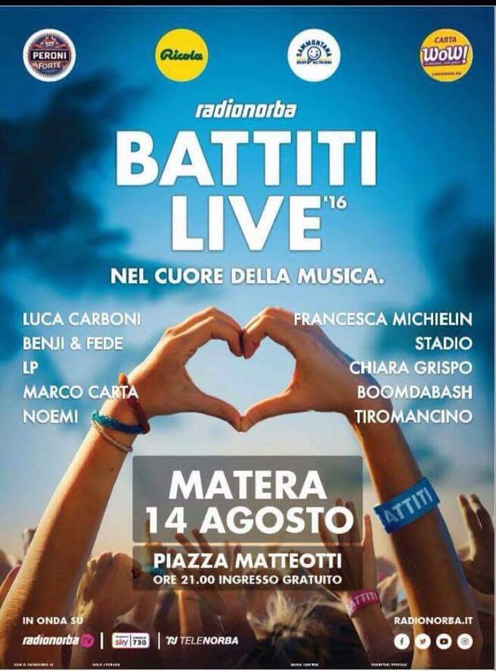 Battiti Live 2016 Tappa Materana