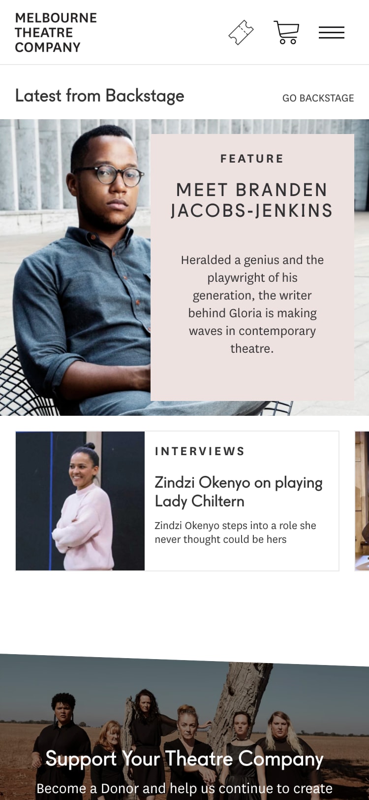 Homepage Features Mobile