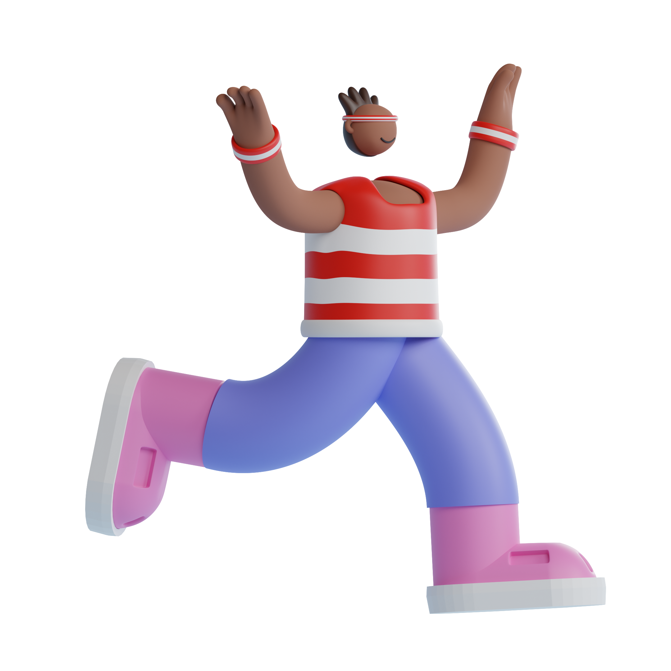3D person facing right