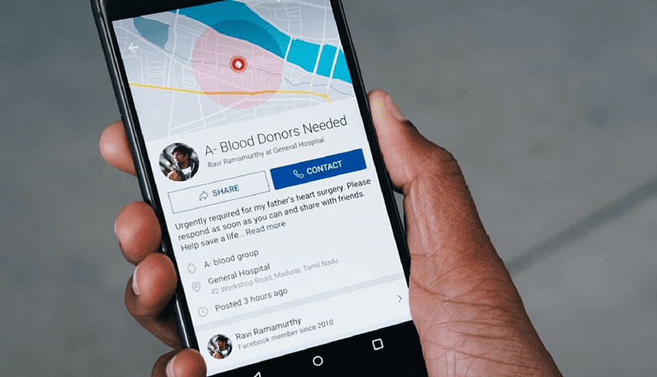 Facebook Took Initiative to Help Blood Seekers in India