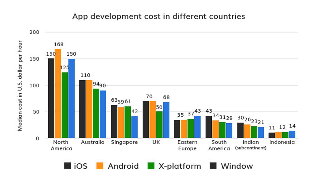 app development project costs