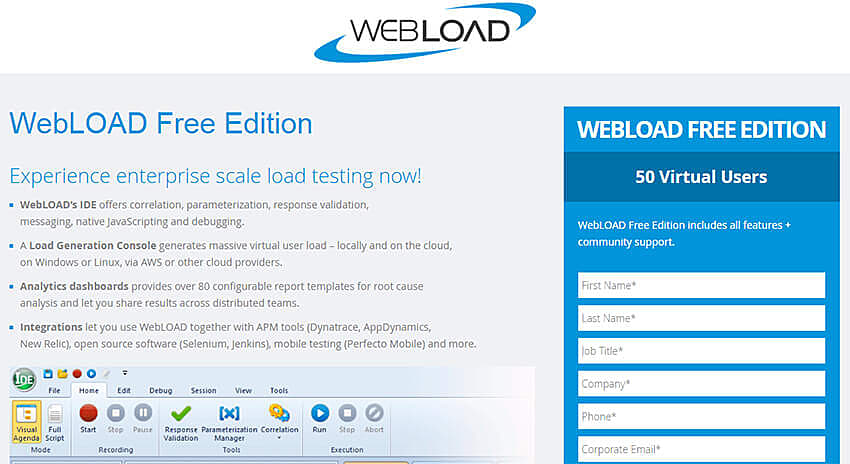 WebLoad - Mobile App Testing Tools