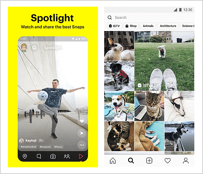 Snapchat vs Instagram