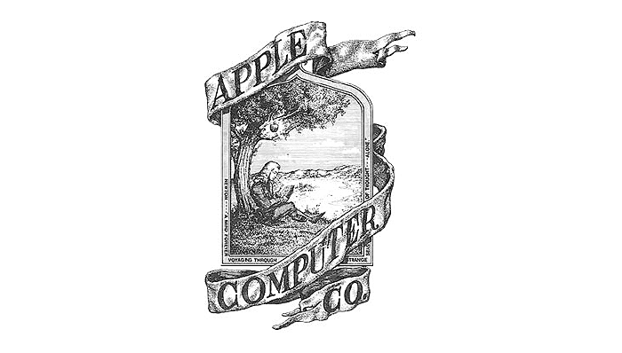 Old historic logo of Apple