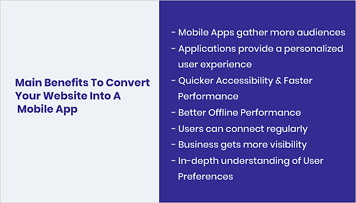 Main Benefits To Convert Your Website Into A Mobile App