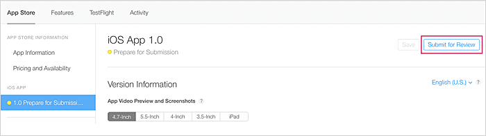 Submitting App For Review