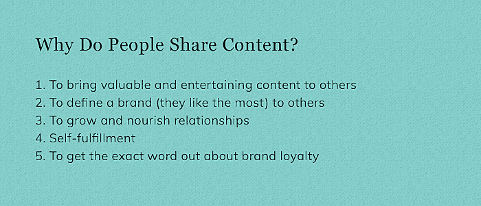 Why Do People Share Content