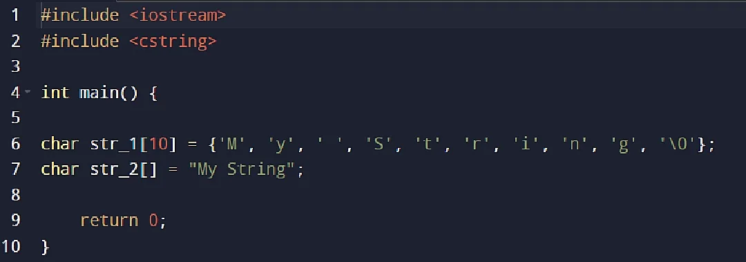 string in c++