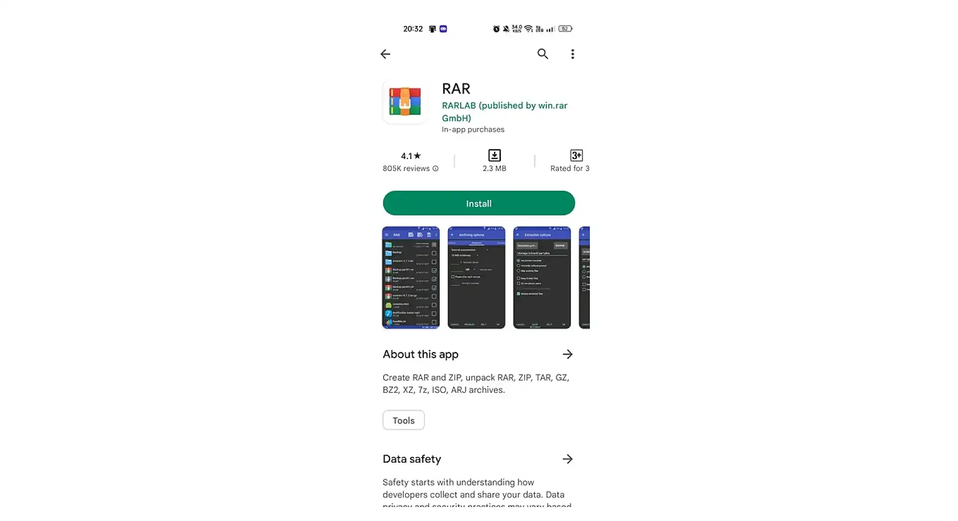 Official RAR app
