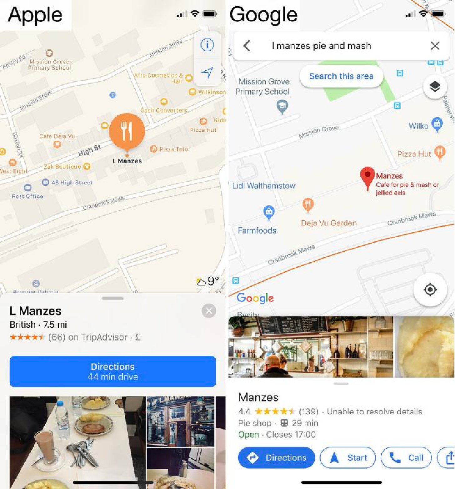 google maps or apple maps - navigation accuracy