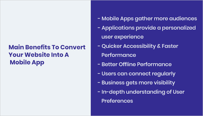 Main Benefits To Convert Your Website Into A Mobile App