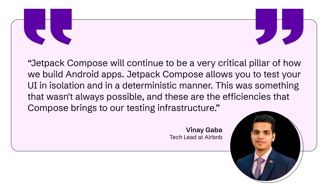 Vinay Gaba on the use of Jatpack Compose for the Airbnb app