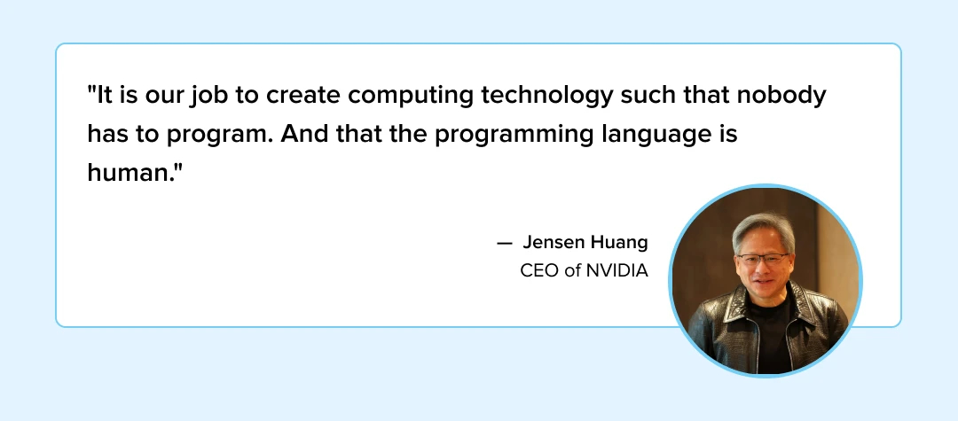Jensen Huang, CEO of NVIDIA about evolving programming languages thanks to AI