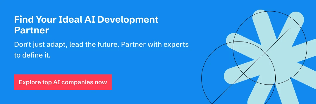 A CTA asking readers to connect with top AI development companies