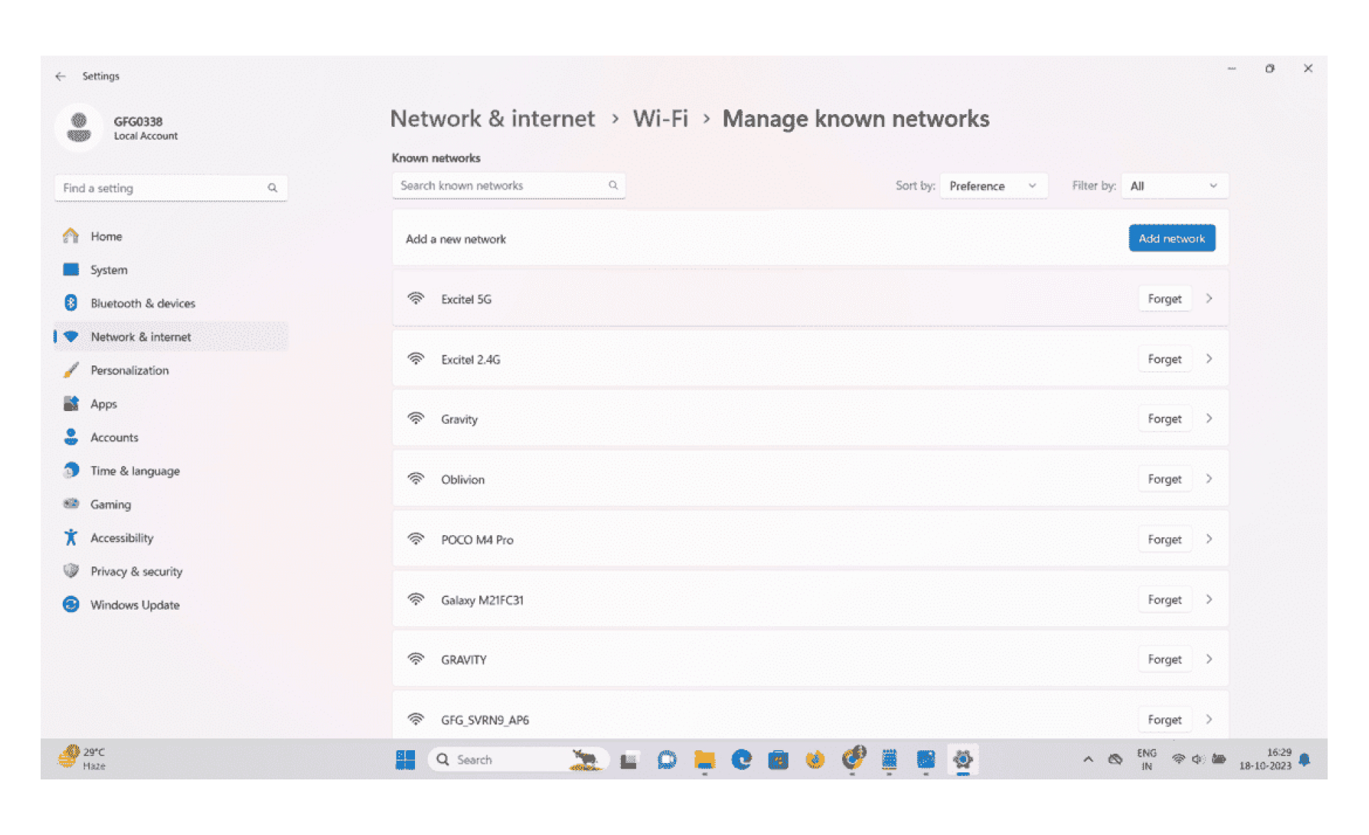 view wifi password windows 11