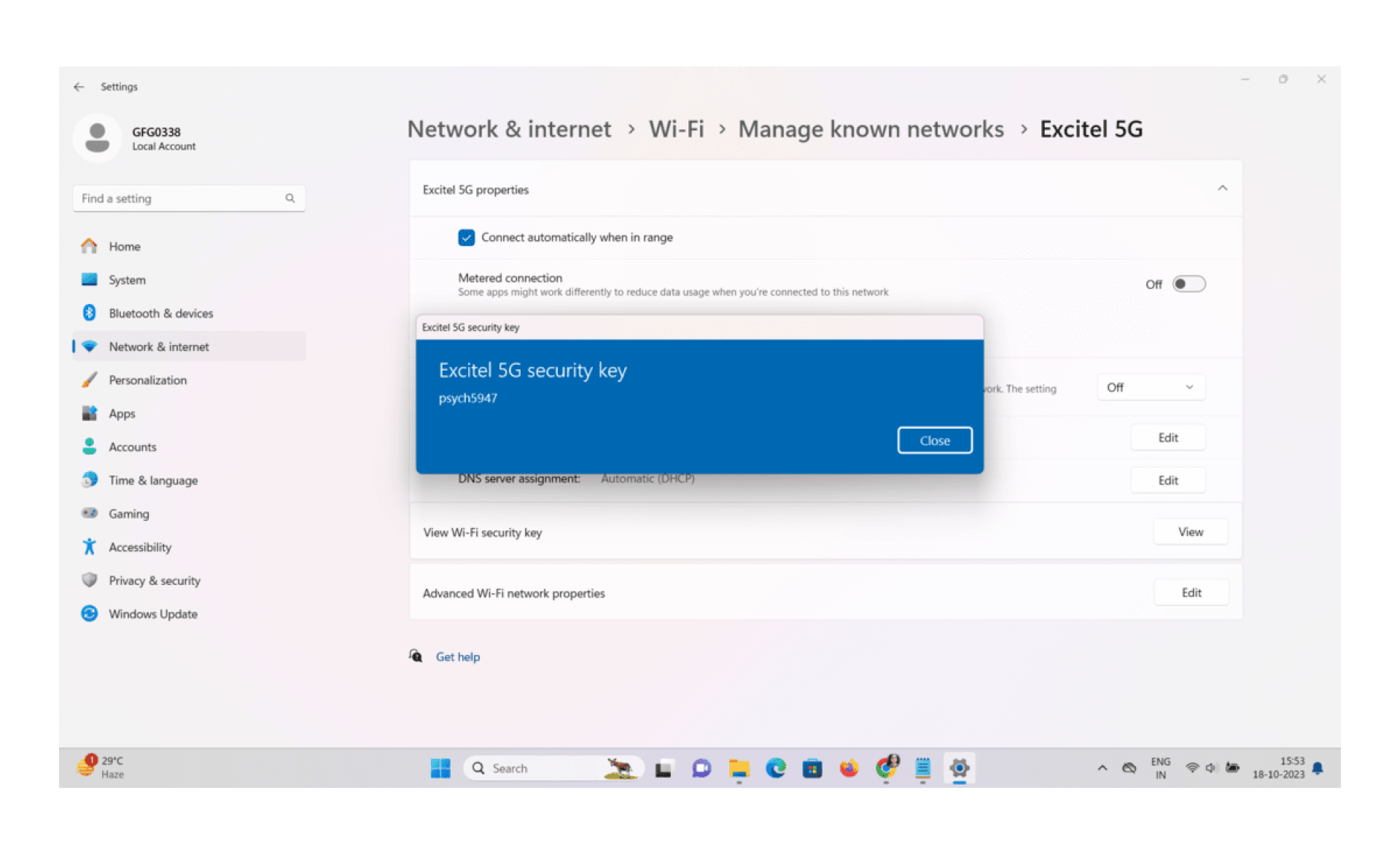how to find wifi password on windows