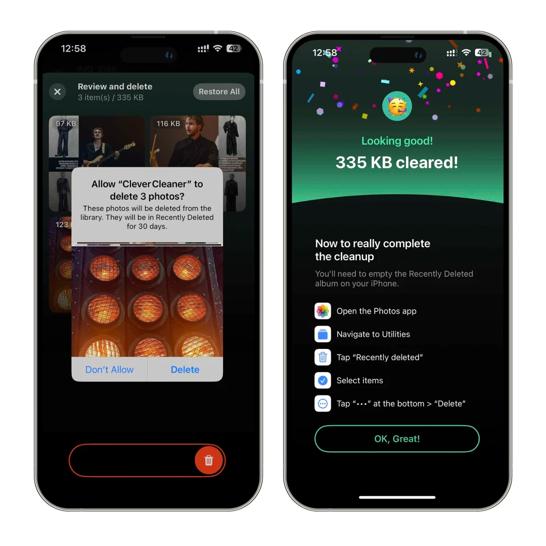 Clever Cleaner iPhone Cleanup