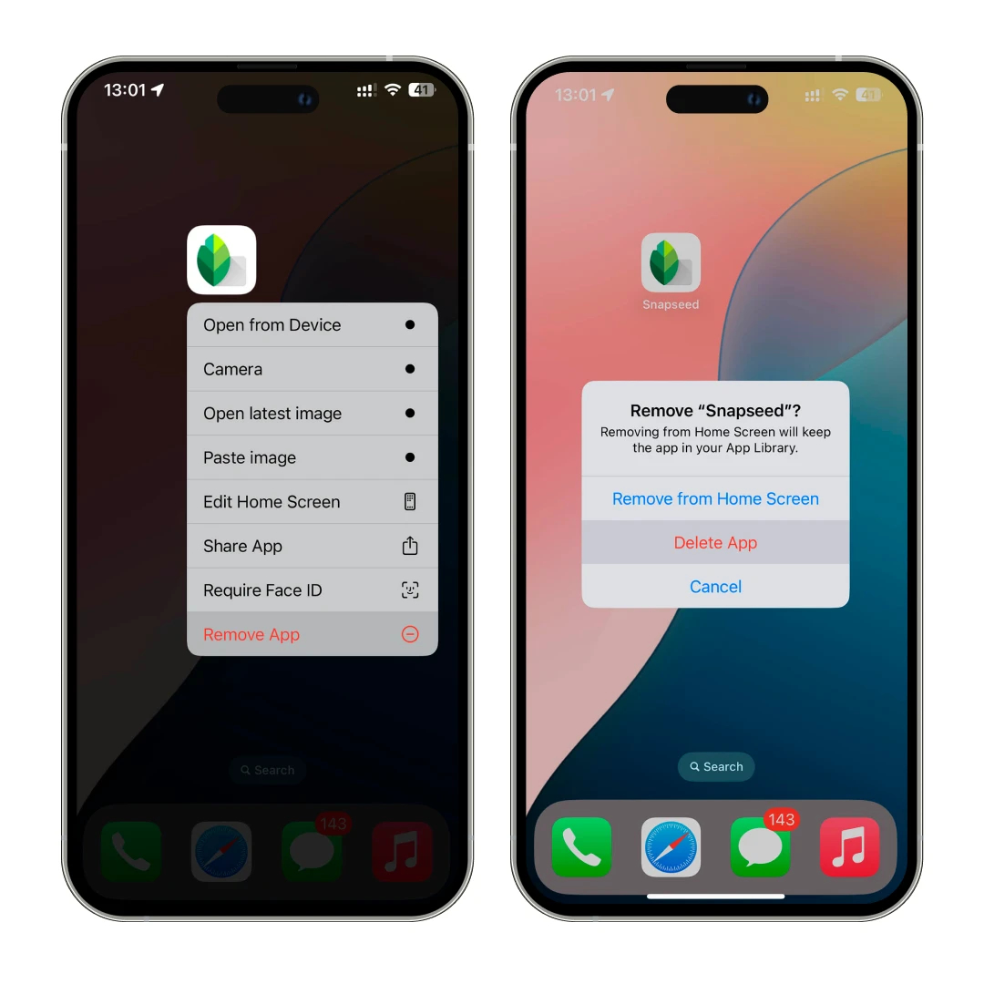 Iphone Remove App Settings