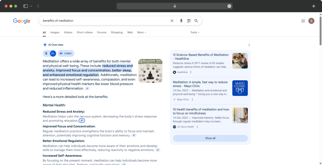 benefits of meditation