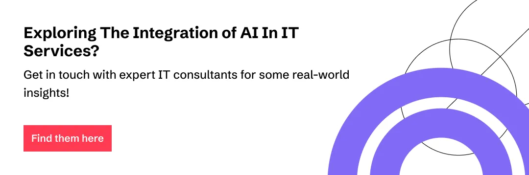 connect with IT consulting companies to get advice for integrating AI in IT services