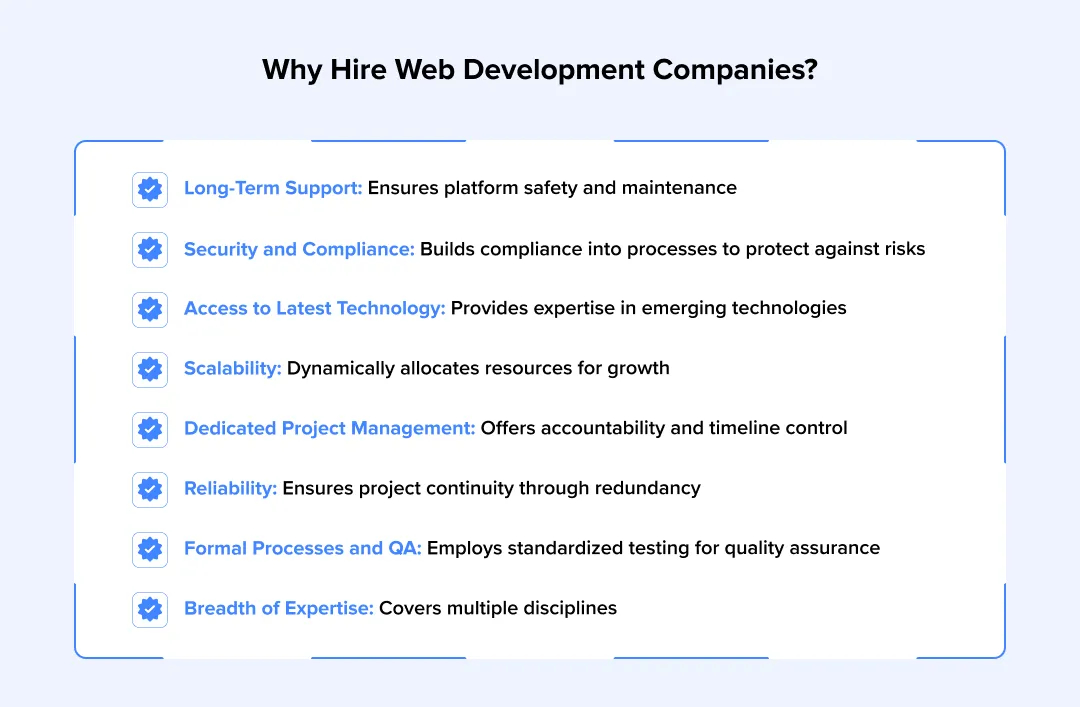 Advantages of hiring web development companies