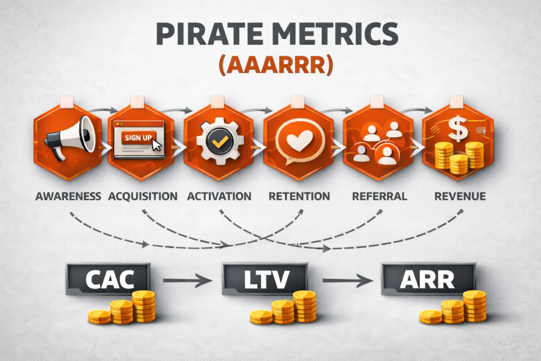 Tactic #9: Adopt 'Pirate Metrics' to Track the Full Revenue Chain