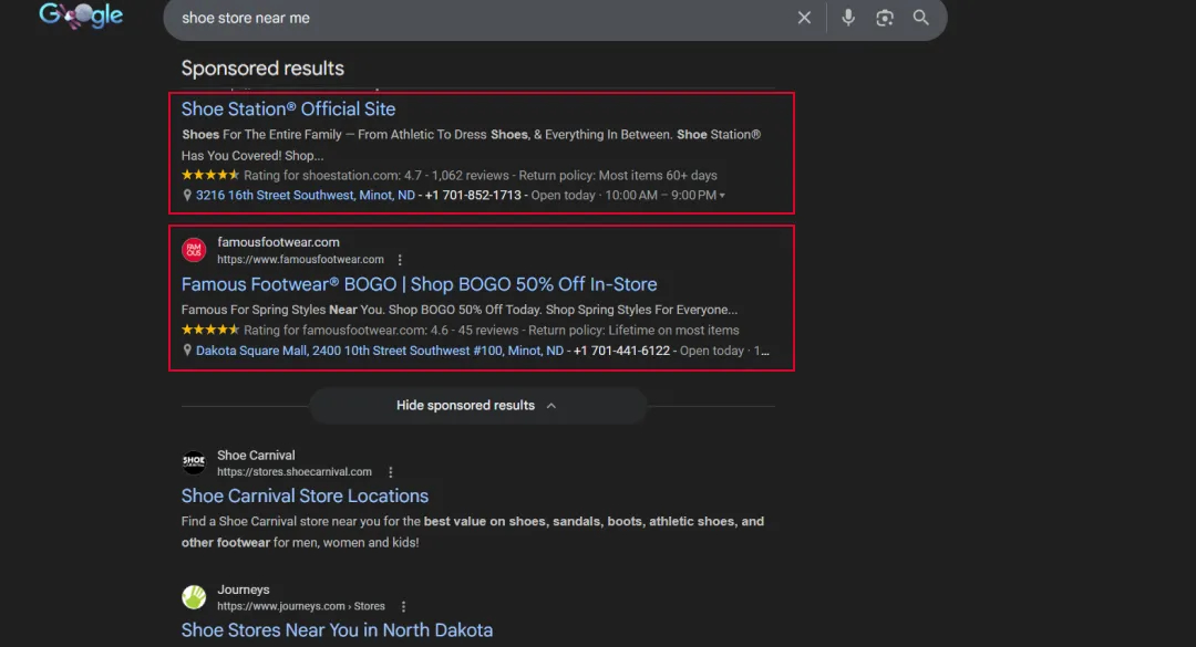 pay per click examples