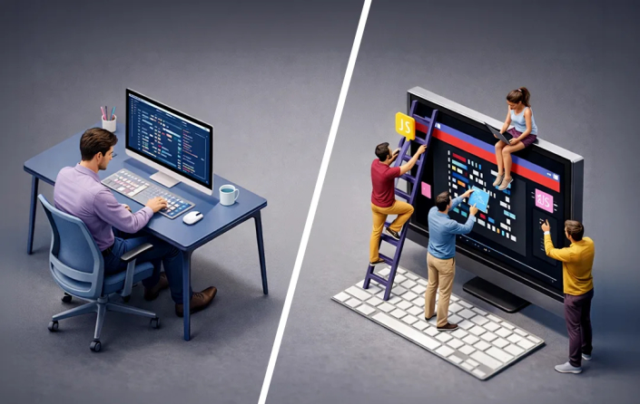 hire a freelance app developer vs. app development agency 