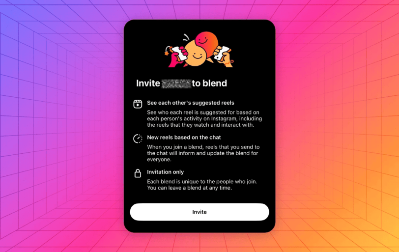 Instagram’s New ‘Blend’ Feature Lets Friends Mix Their Reels Tastes Together