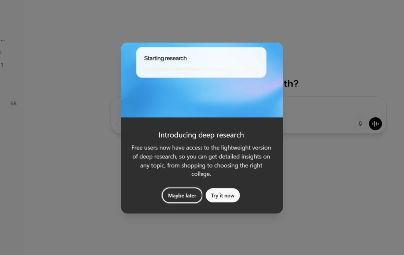 OpenAI Broadens Access to Deep Research with New Lightweight Version for ChatGPT Users​