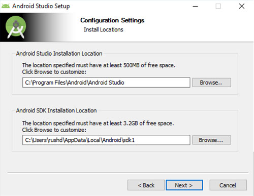 Configuration settings